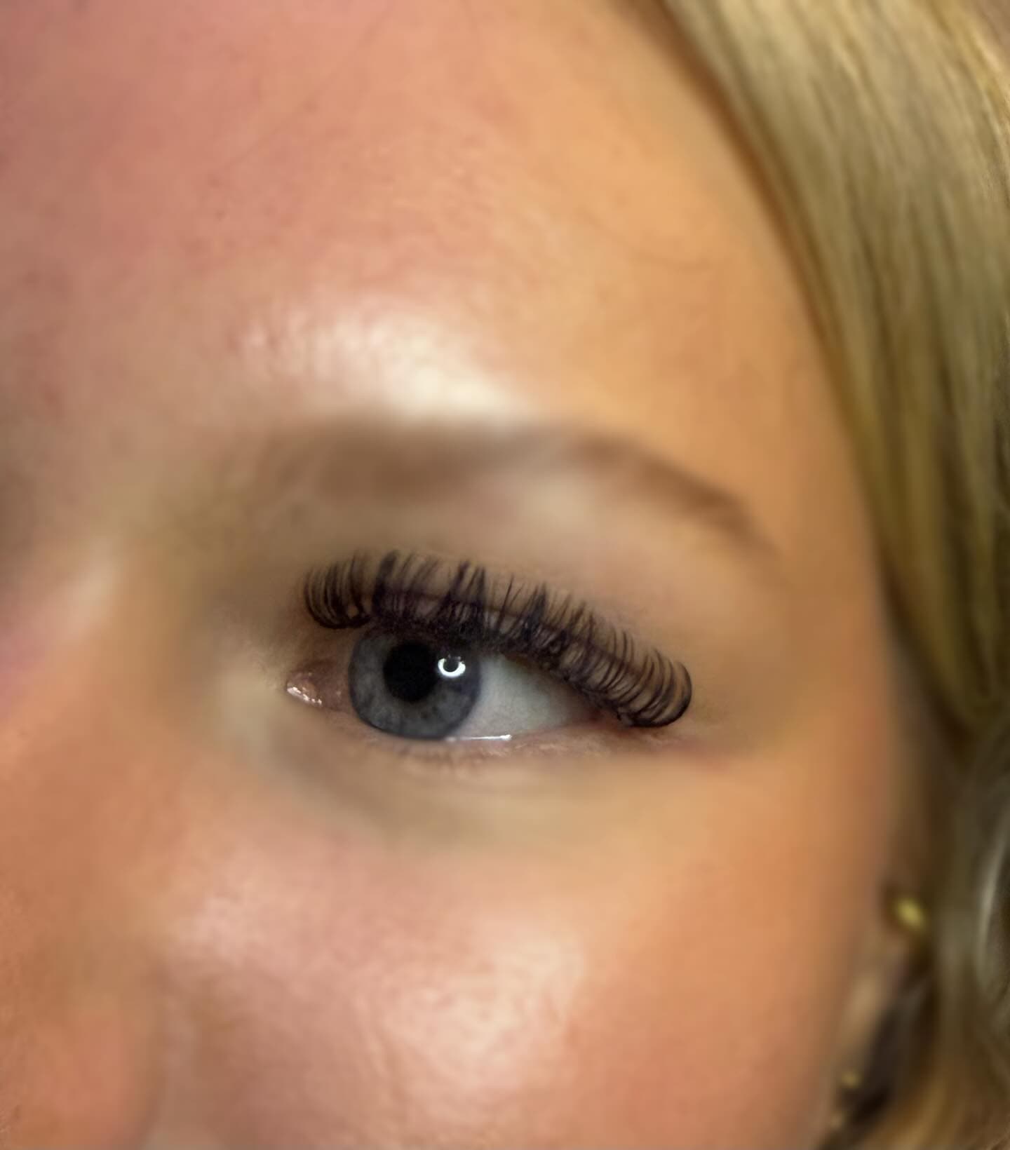 Close-up of a lash treatment result at Fabulous Facess